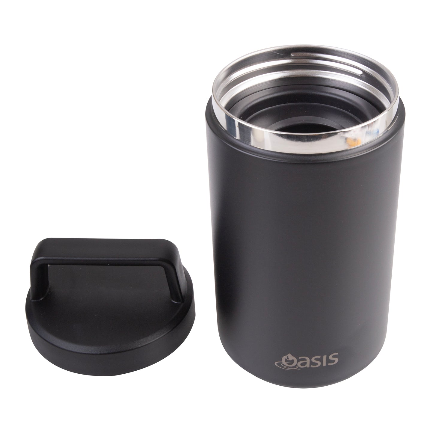 Insulated Food Flask with Handle | Black 700ml