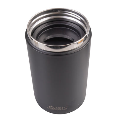 Insulated Food Flask with Handle | Black 700ml