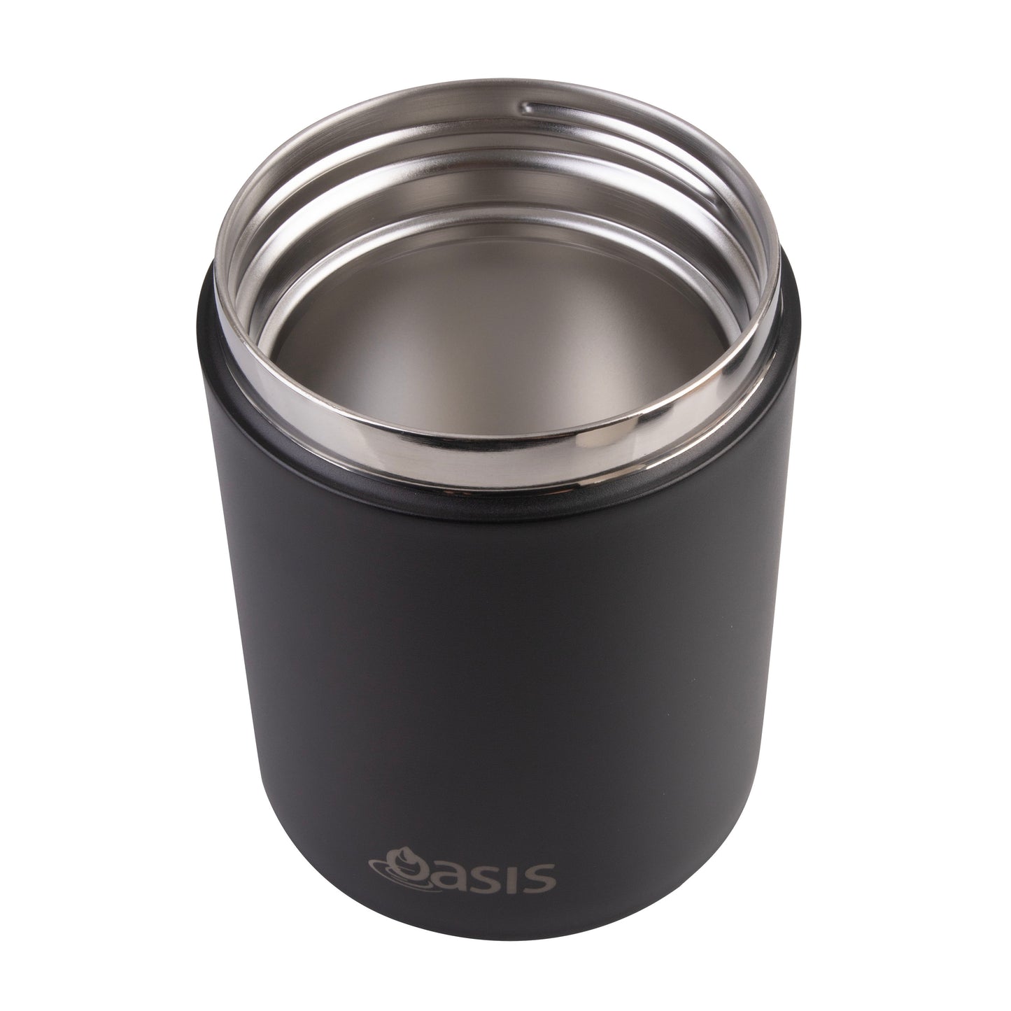 Insulated Food Flask with Handle & Spoon | Black 480ml