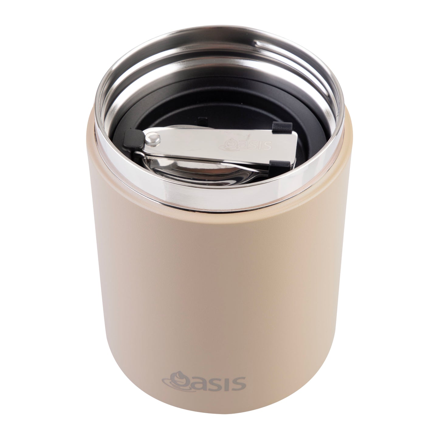 Insulated Food Flask with Handle & Spoon | Latte 480ml