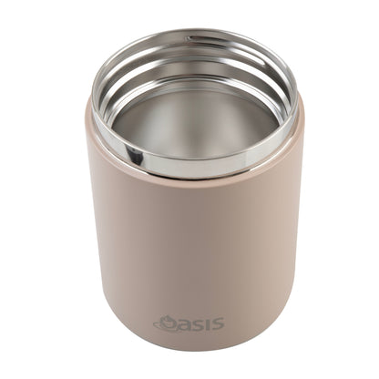 Insulated Food Flask with Handle & Spoon | Latte 480ml