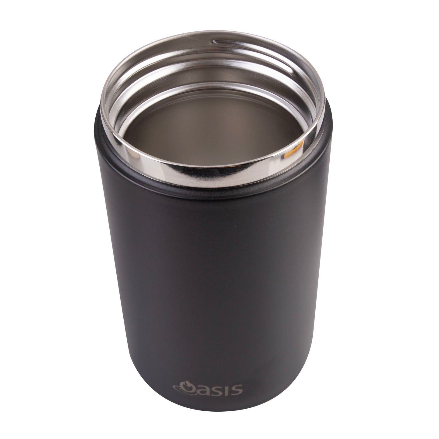 Insulated Food Flask with Handle & Spoon | Black 700ml