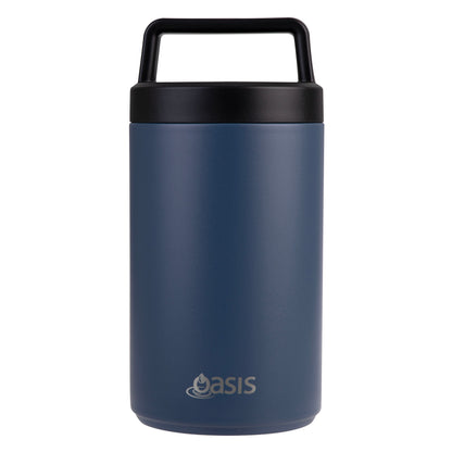 Insulated Food Flask with Handle & Spoon | Indigo 700ml