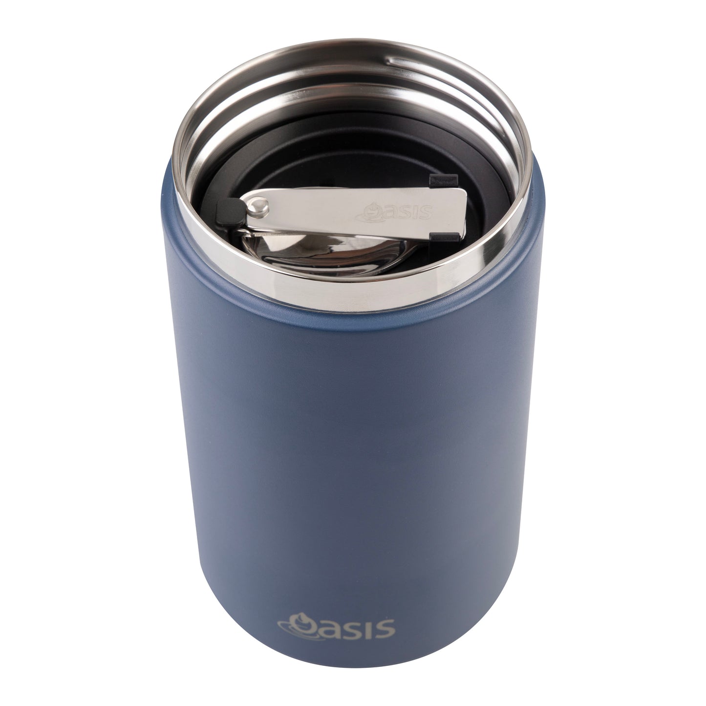 Insulated Food Flask with Handle & Spoon | Indigo 700ml