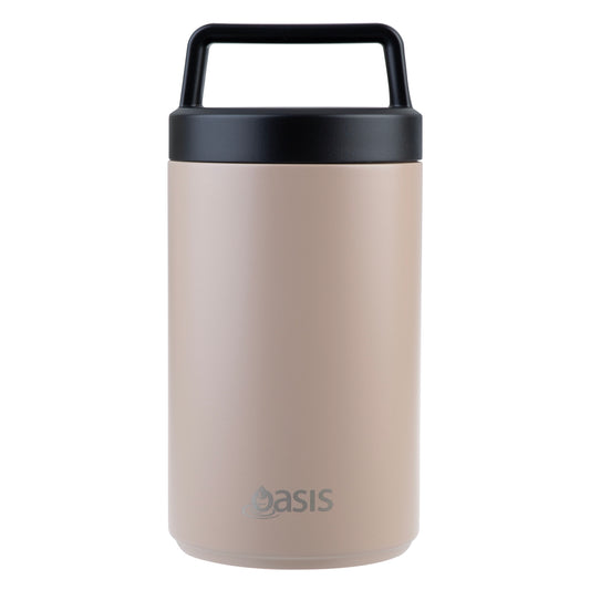 Insulated Food Flask with Handle & Spoon | Latte 700ml