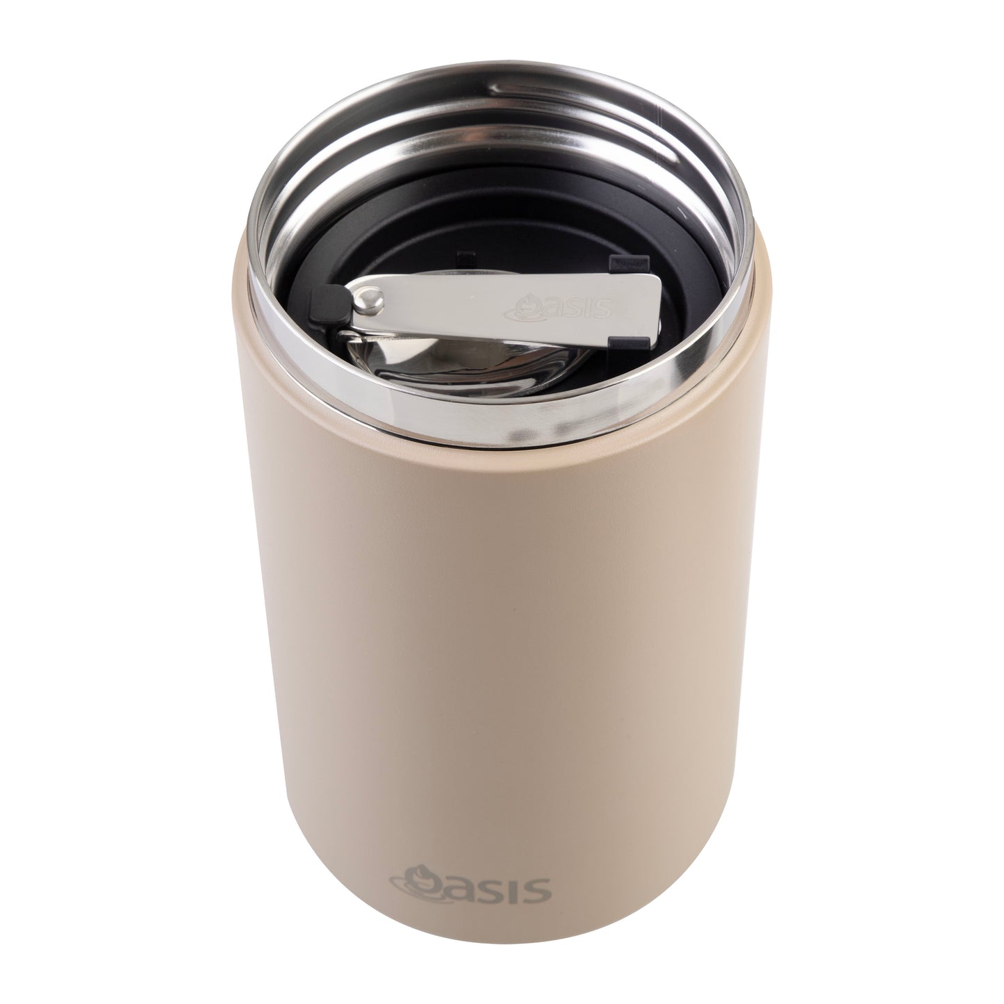 Insulated Food Flask with Handle & Spoon | Latte 700ml