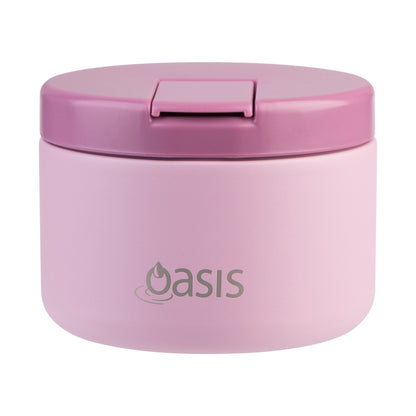 Double Wall S/S Insulated Food Flask w/Quick Release Lid | Blush 300ml
