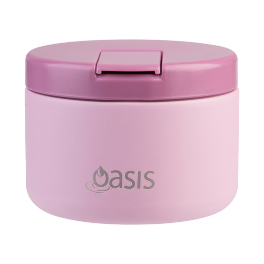 Double Wall S/S Insulated Food Flask w/Quick Release Lid | Blush 300ml