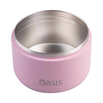 Double Wall S/S Insulated Food Flask w/Quick Release Lid | Blush 300ml
