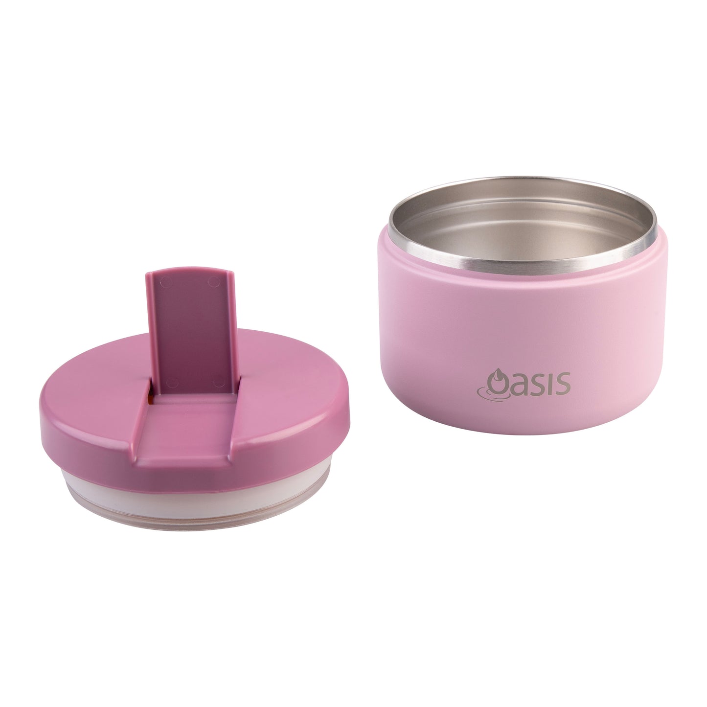 Double Wall S/S Insulated Food Flask w/Quick Release Lid | Blush 300ml