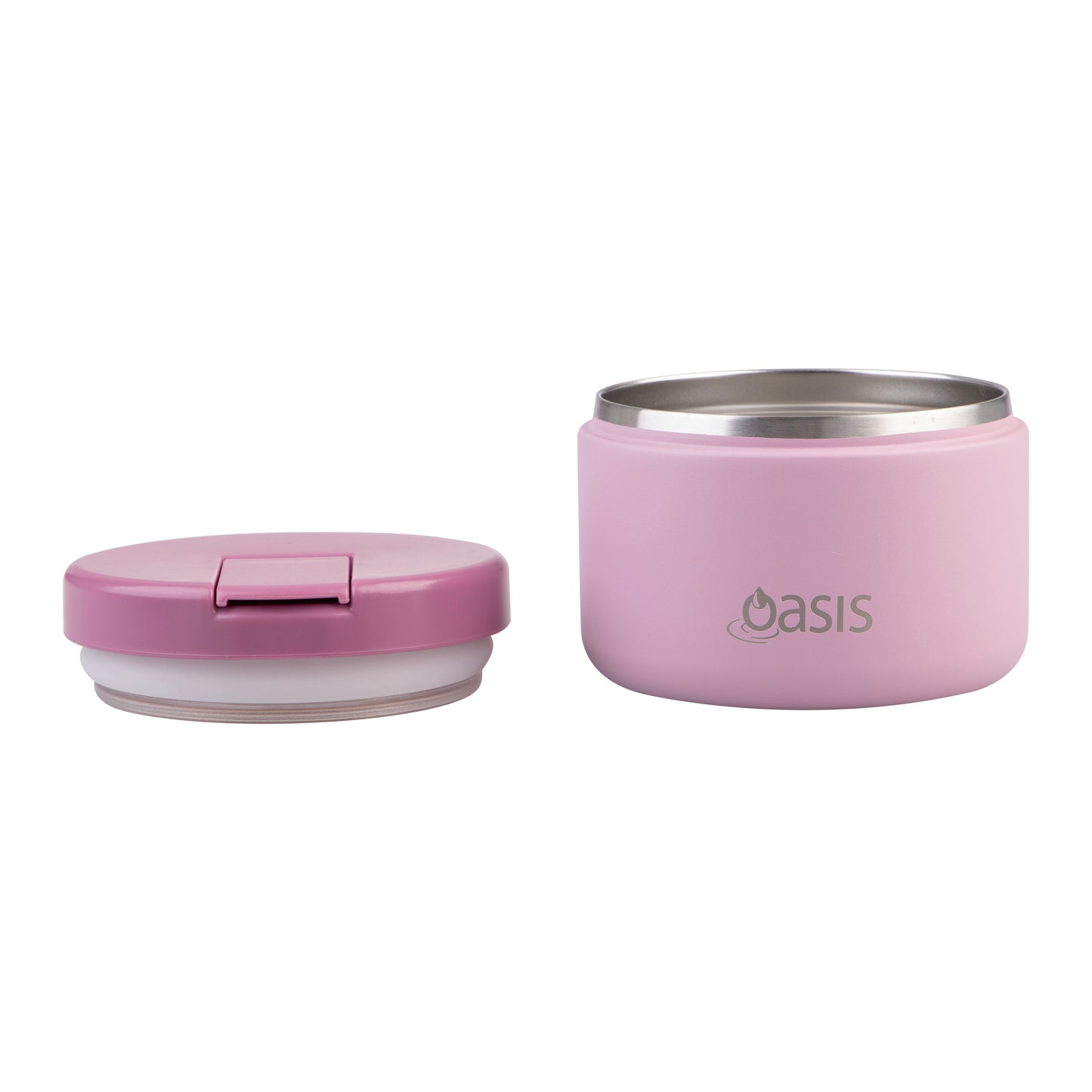 Double Wall S/S Insulated Food Flask w/Quick Release Lid | Blush 300ml