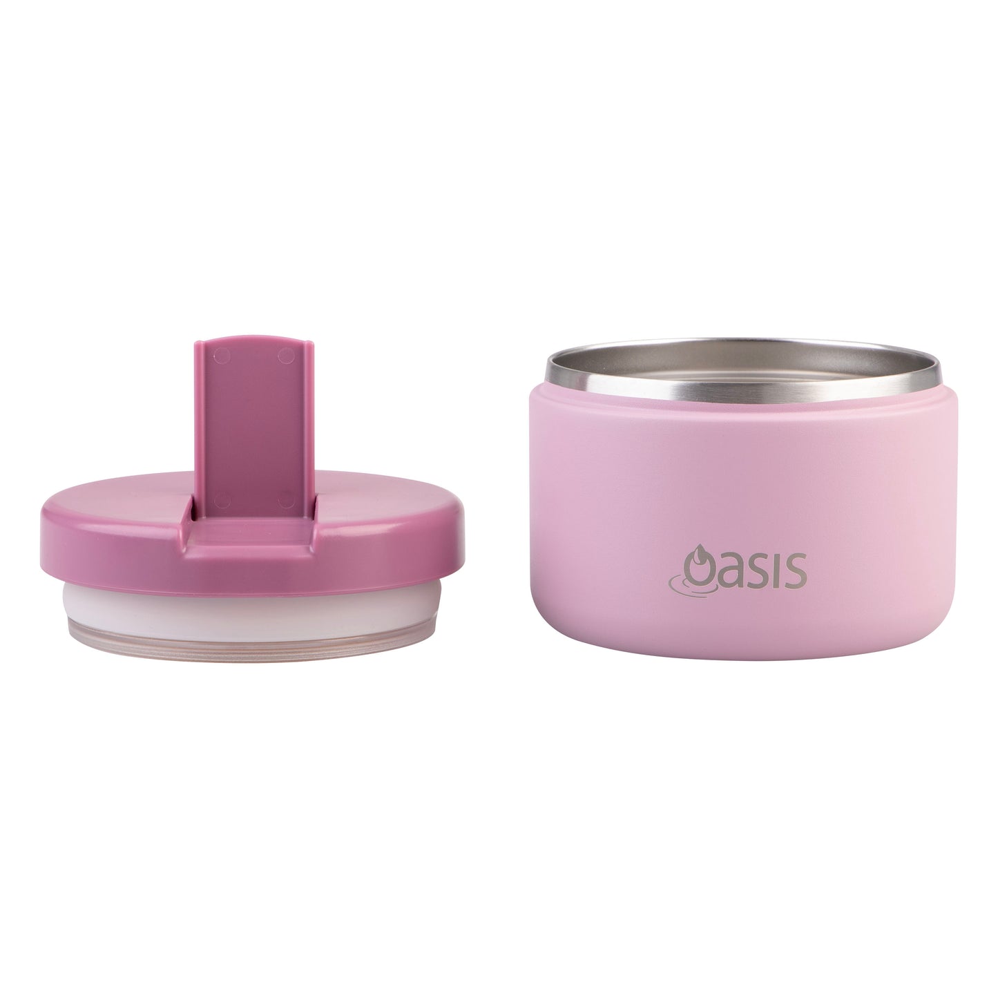 Double Wall S/S Insulated Food Flask w/Quick Release Lid | Blush 300ml
