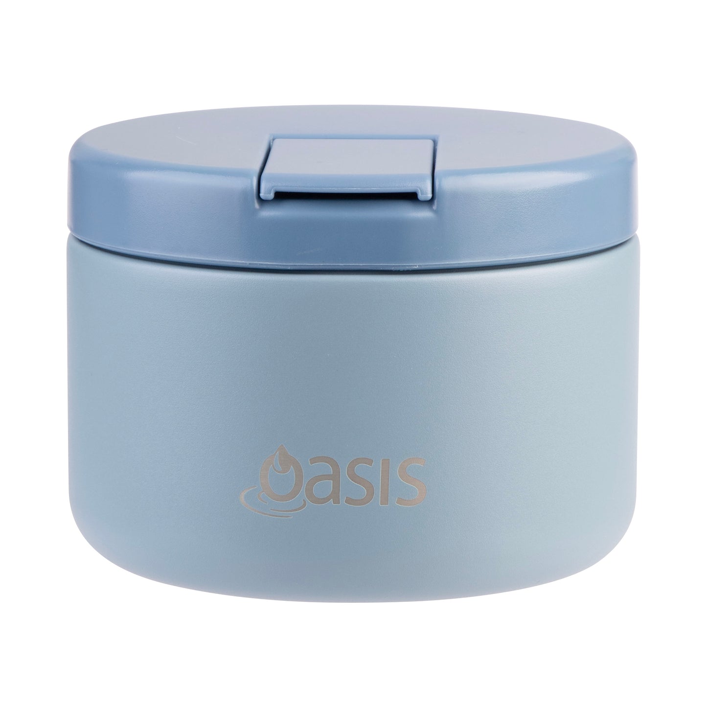 Double Wall S/S Insulated Food Flask w/Quick Release Lid | Hazy Blue 300ml