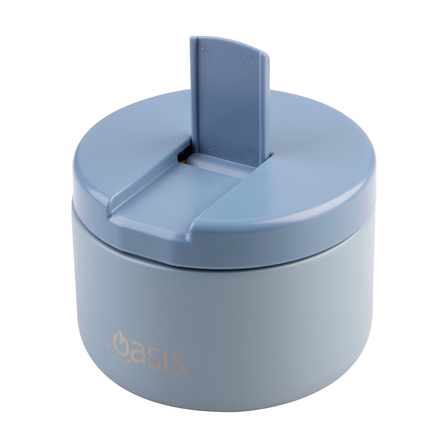 Double Wall S/S Insulated Food Flask w/Quick Release Lid | Hazy Blue 300ml
