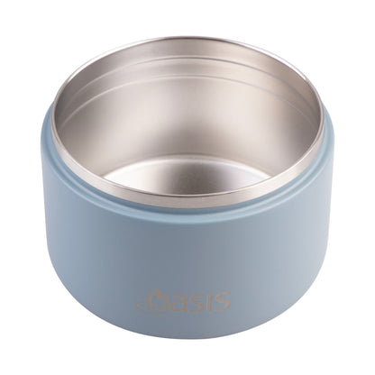 Double Wall S/S Insulated Food Flask w/Quick Release Lid | Hazy Blue 300ml