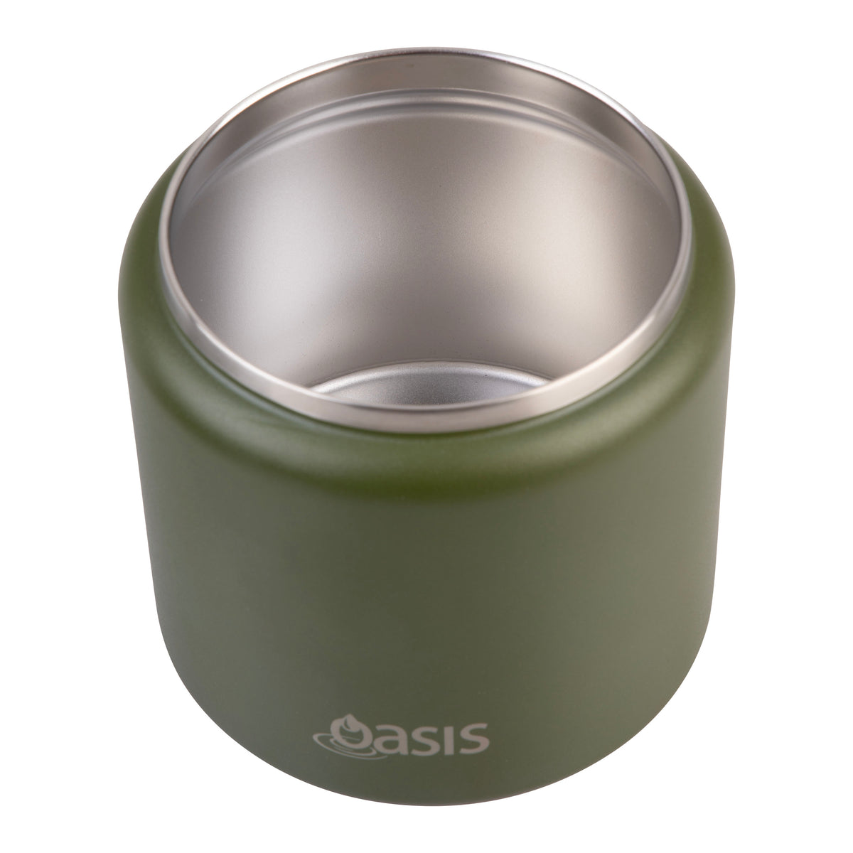 Double Wall S/S Insulated Food Flask w/Quick Release Lid & Spork | Forest Green 700ml