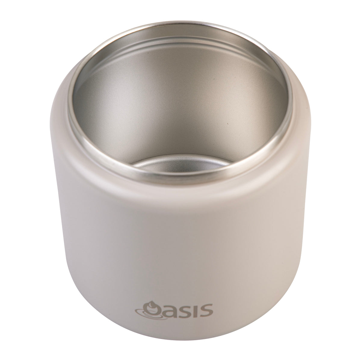 Double Wall S/S Insulated Food Flask w/Quick Release Lid & Spork | Stone 700ml