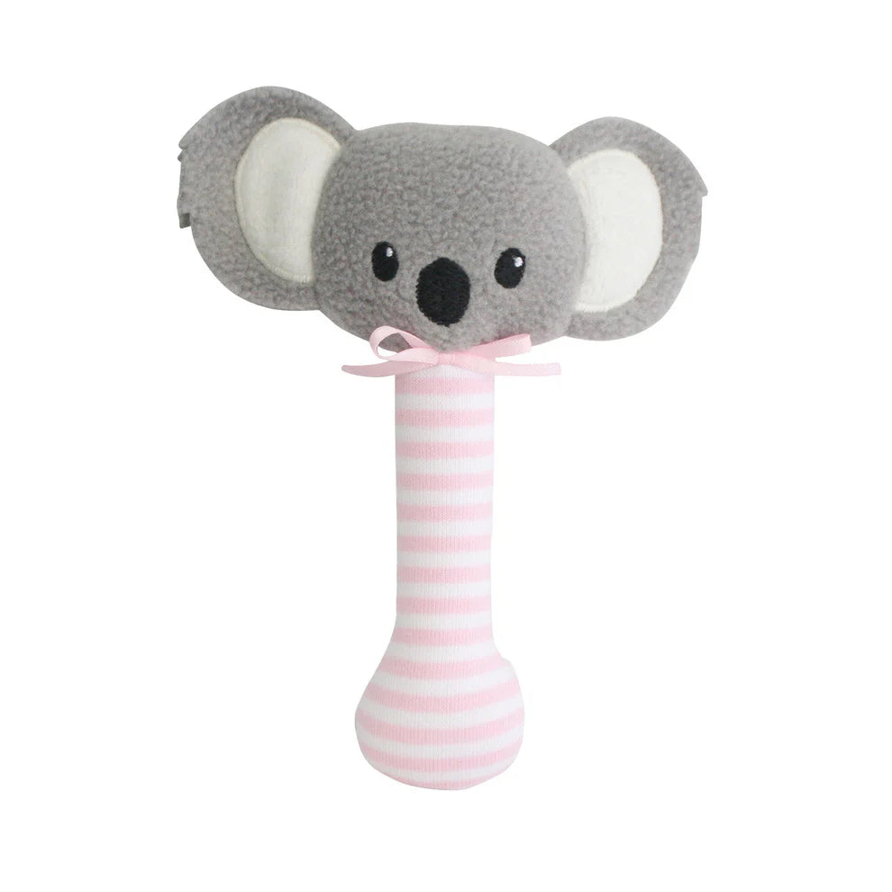 Rattle - Koala Stick Pink