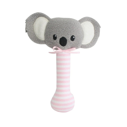Rattle - Koala Stick Pink