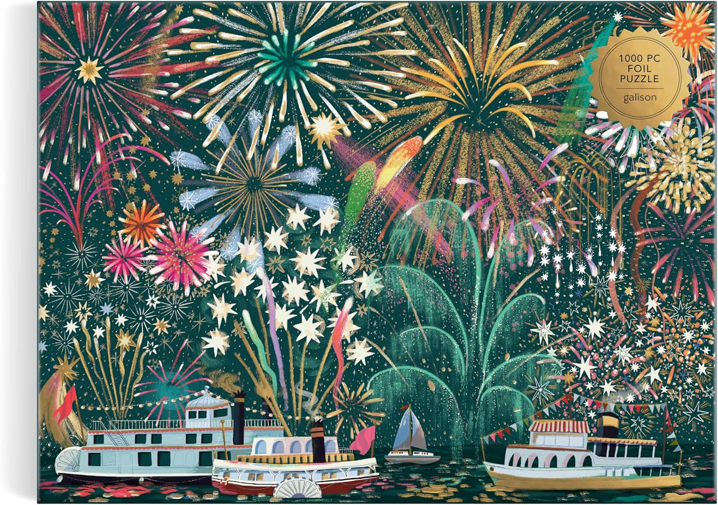 Galison Fireworks Jubilee Foil Puzzle 1000pc