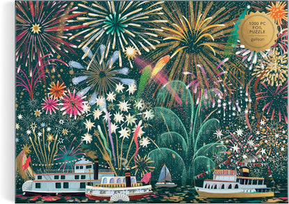 Galison Fireworks Jubilee Foil Puzzle 1000pc