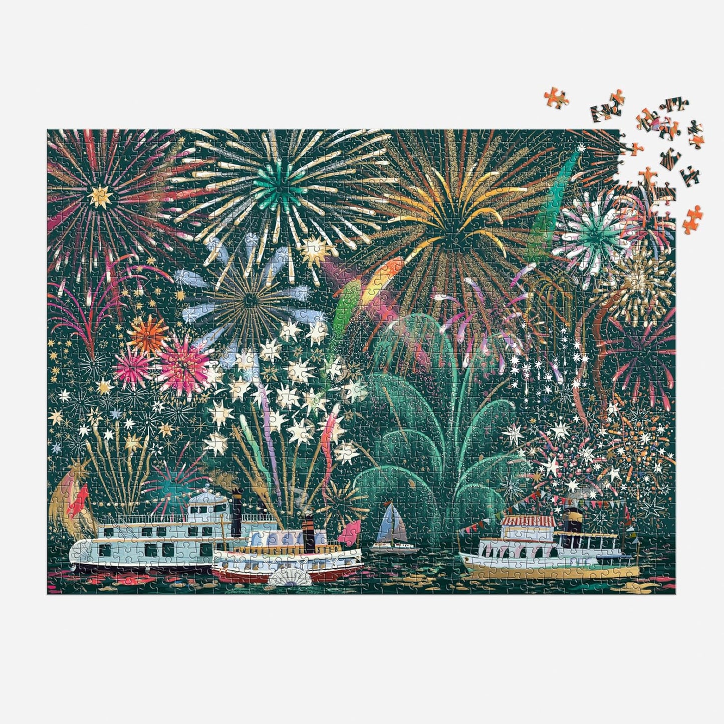 Galison Fireworks Jubilee Foil Puzzle 1000pc