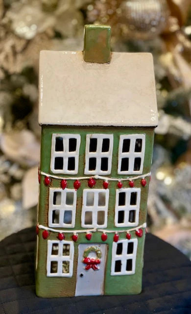 Alsace Tealight Grande Chalet Christmas Green
