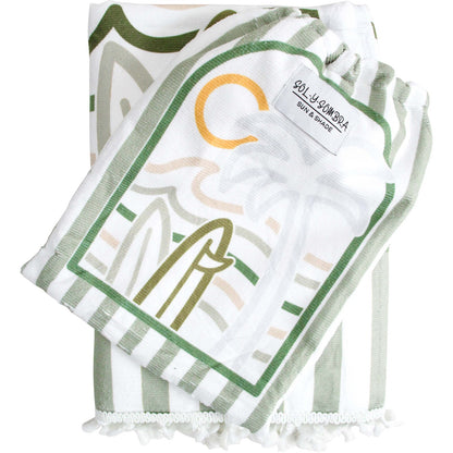 Poncho Beach Towel Kids | Summer Greens
