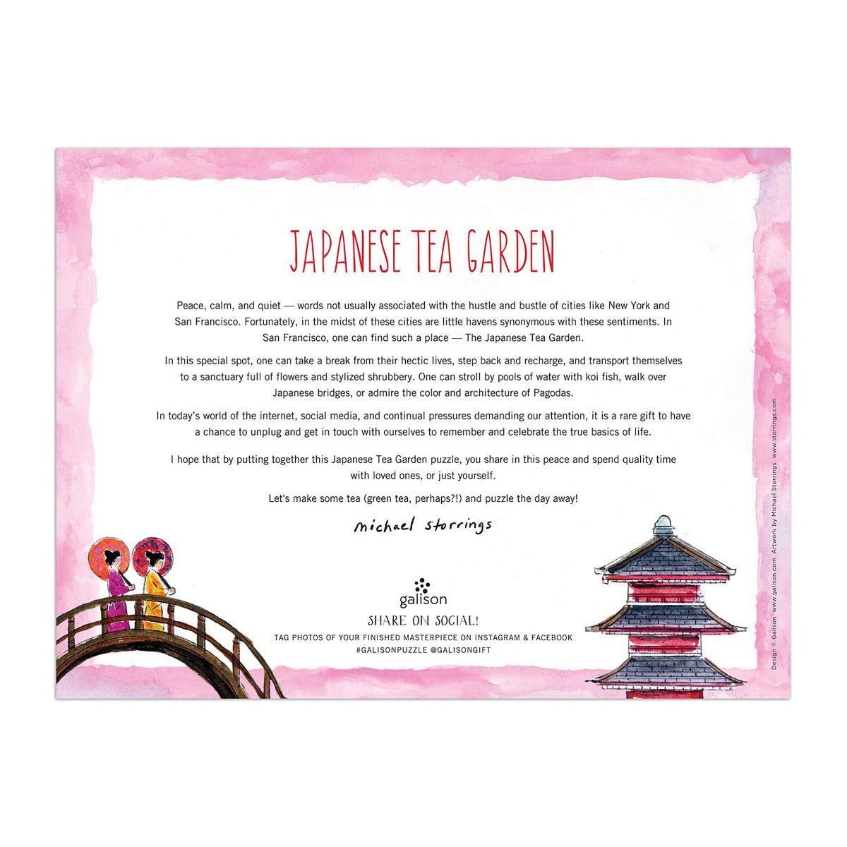 Galison Michael Storrings Japanese Tea Garden Puzzle 300pc