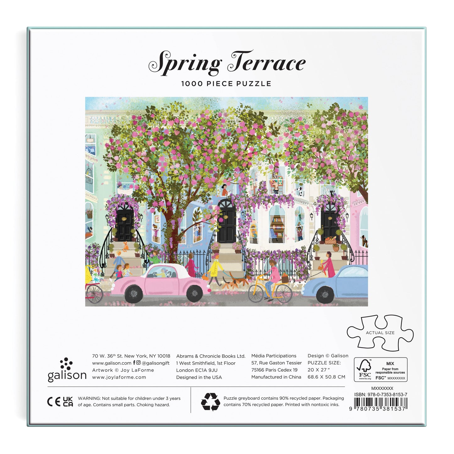 Galison Joy Laforme Spring Terrace Puzzle 1000pc