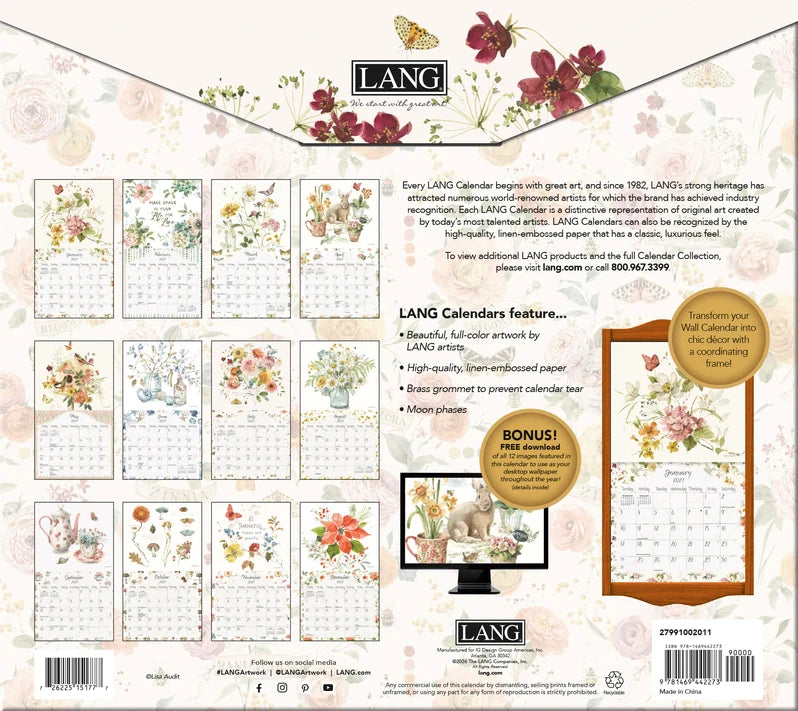 Watercolour Seasons 2027 Wall Calendar