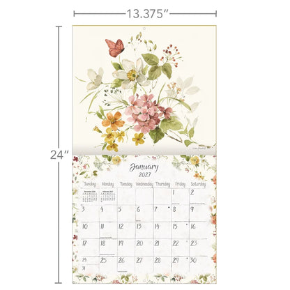 Watercolour Seasons 2027 Wall Calendar