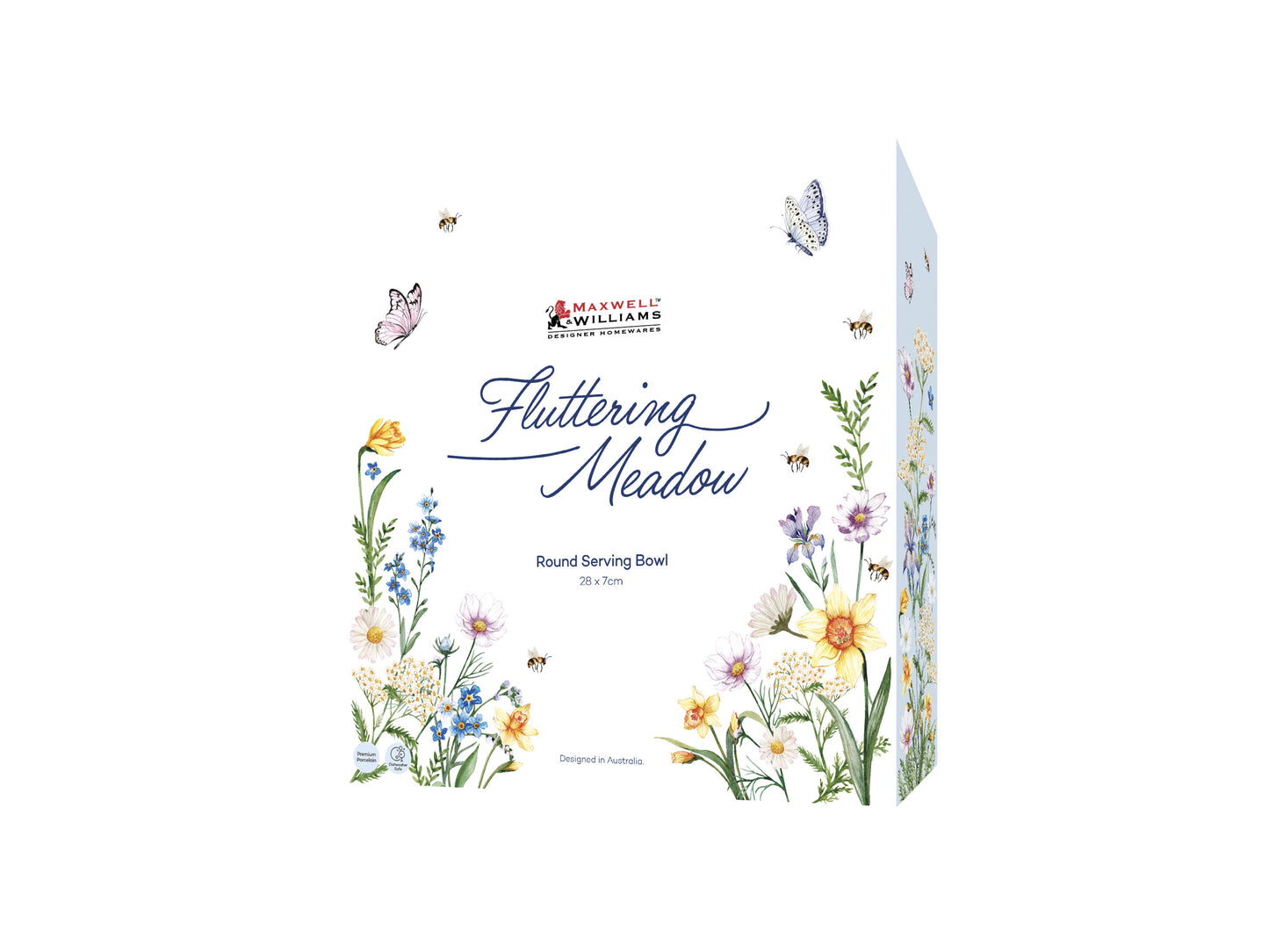 Fluttering Meadow Round Serving Bowl