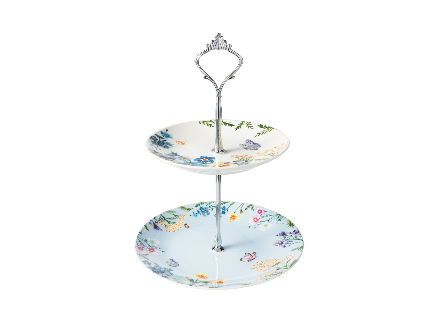 Fluttering Meadow 2 Tier Cake Stand 15/19x26cm