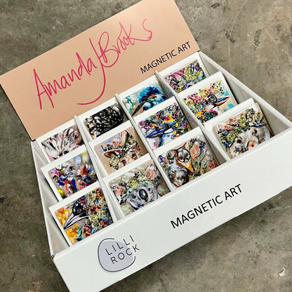 Lilli Rock Magnet - Flora Fauna & Feathers