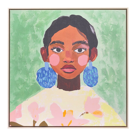 Billie Girl Framed Canvas 94x94cm