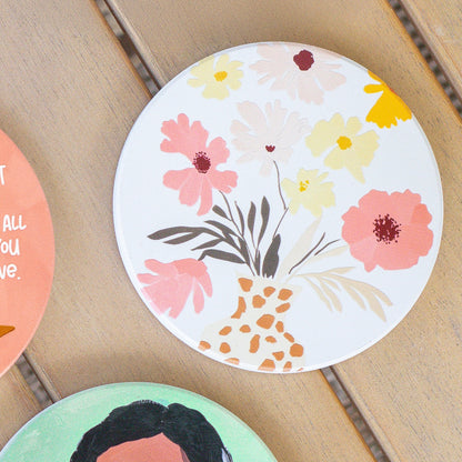 Billie Coaster| White Vase