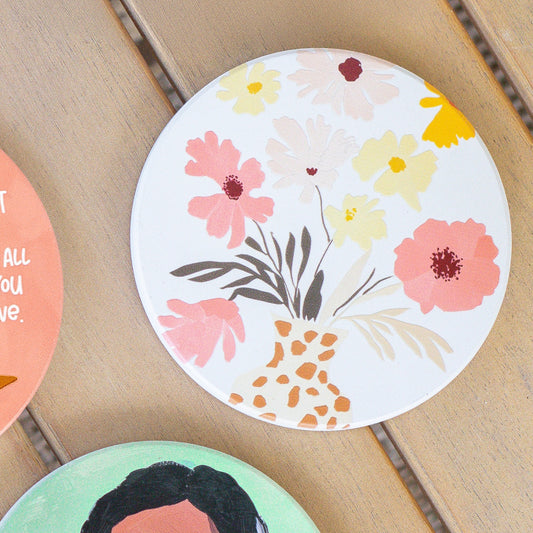 Billie Coaster| White Vase