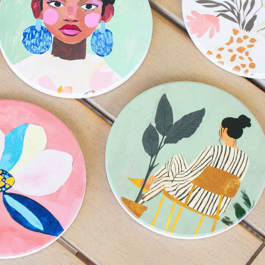 Billie Coaster| Green Chair