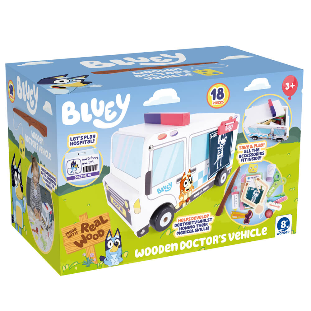 Bluey Wooden Doctors Vehicle