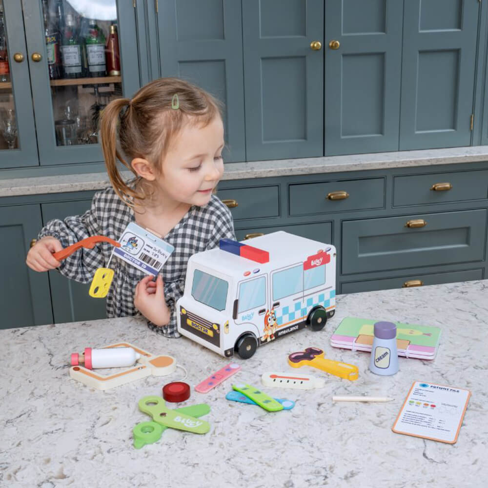 Bluey Wooden Doctors Vehicle