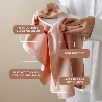 Tea Towel Between The Lines II | Berry