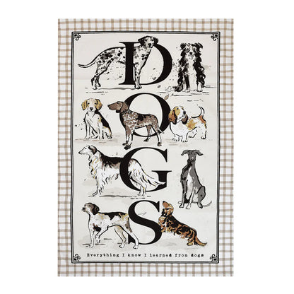 Country Dogs Tea Towel