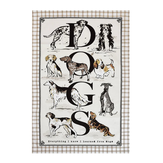 Country Dogs Tea Towel