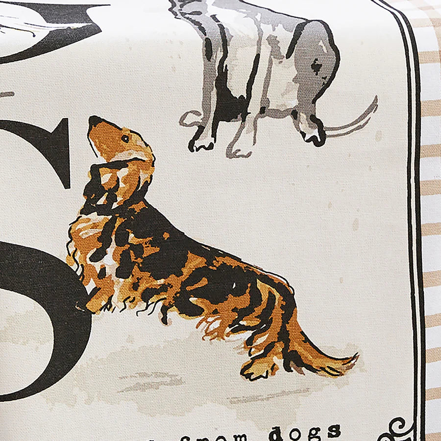 Country Dogs Tea Towel