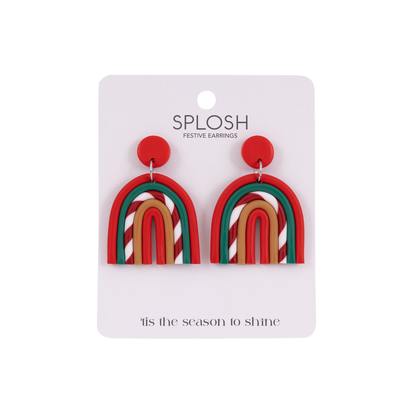 Christmas Earrings | Candy Cane Rainbow
