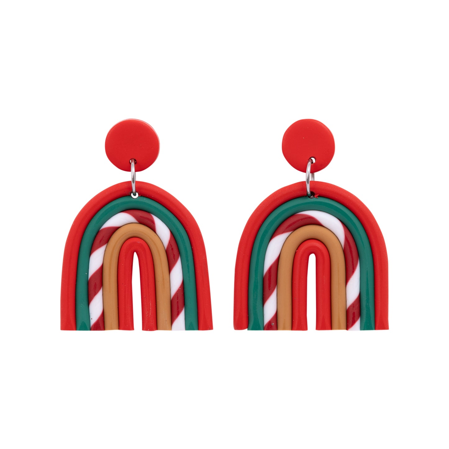 Christmas Earrings | Candy Cane Rainbow