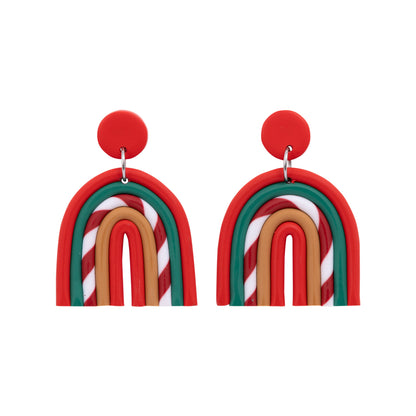 Christmas Earrings | Candy Cane Rainbow