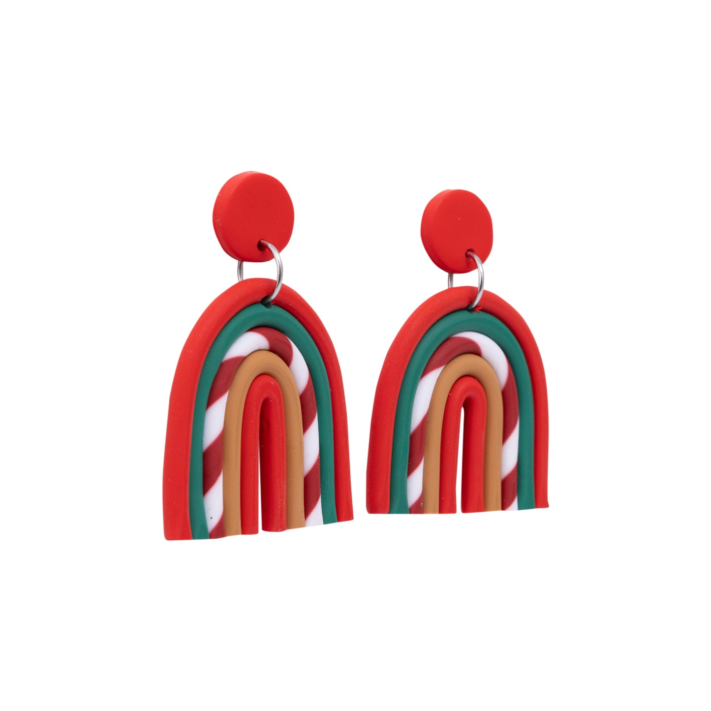 Christmas Earrings | Candy Cane Rainbow