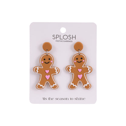 Christmas Earrings | Gingerbread Man